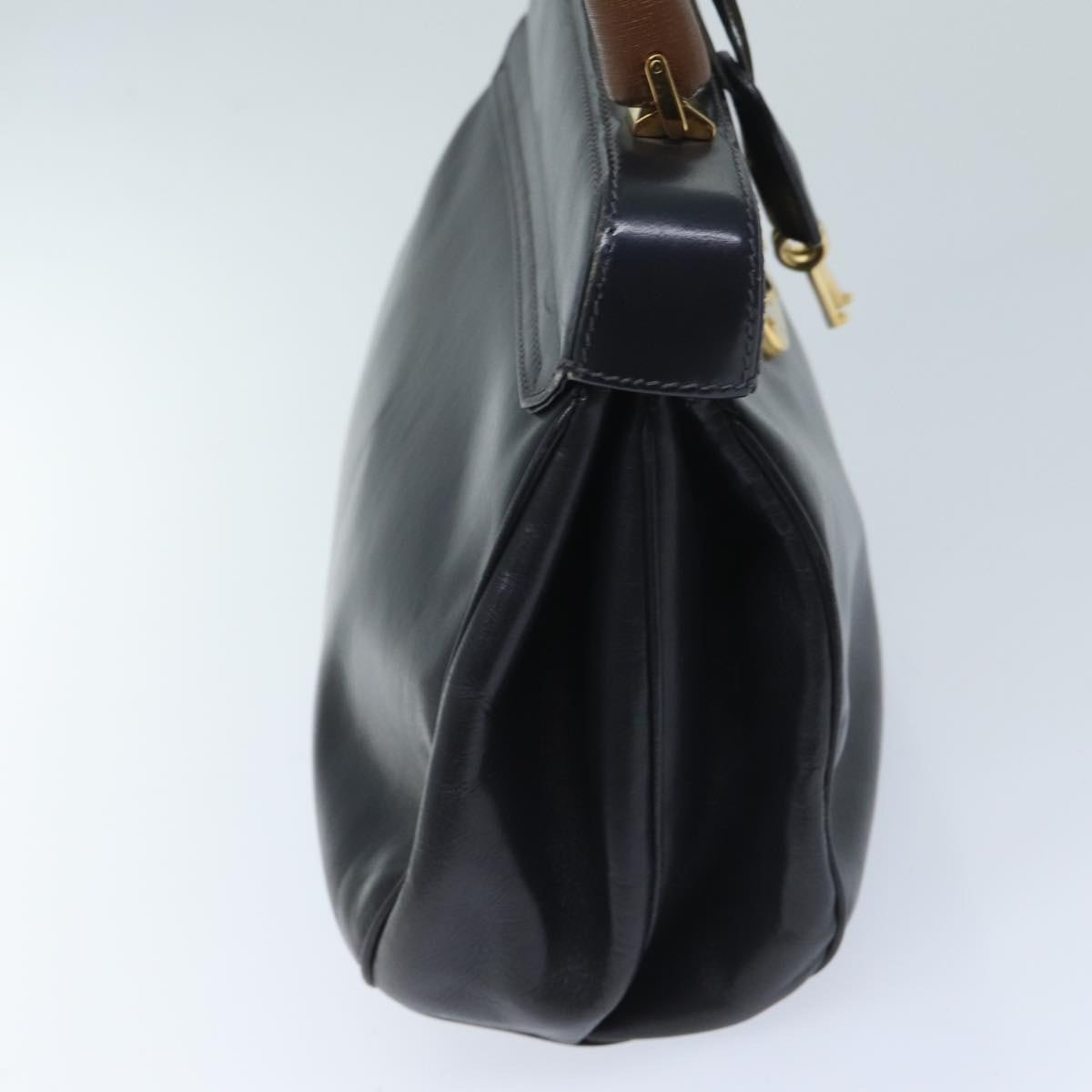 GUCCI Ready Lock Hand Bag Leather Navy 000 406 000 406 - 4