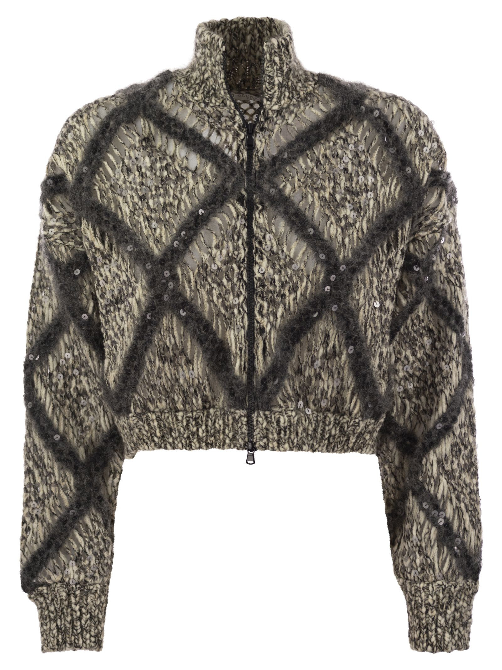 Brunello Cucinelli Women Knitted Wool-Blend Cardigan - 1