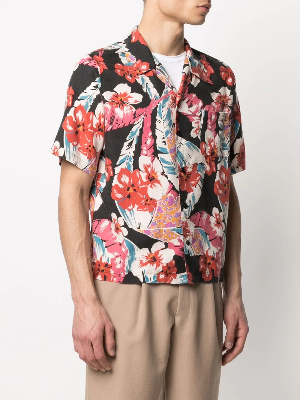 Hawaiian print short-sleeve shirt - 3