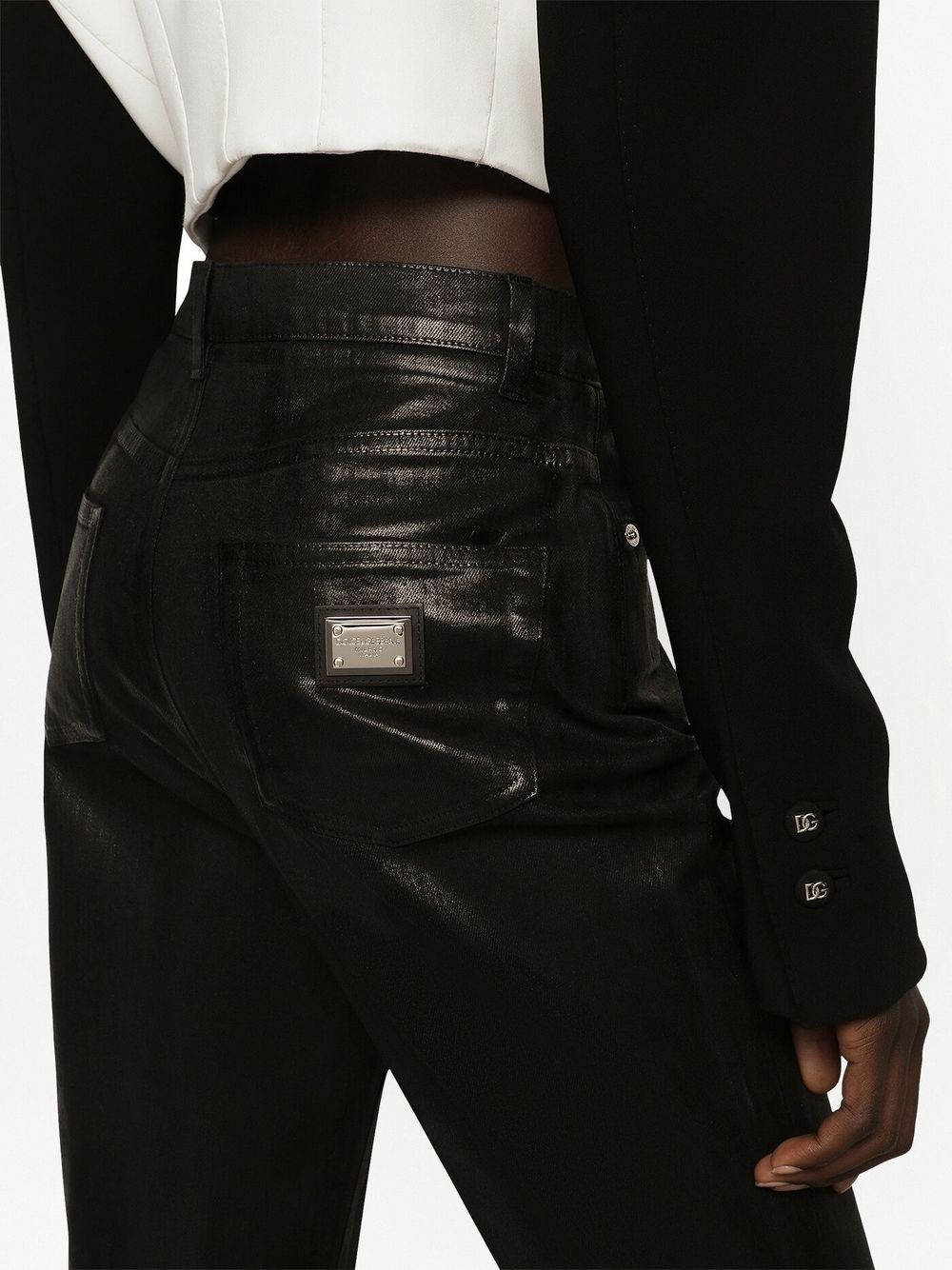 Grace coated denim skinny jeans - 5