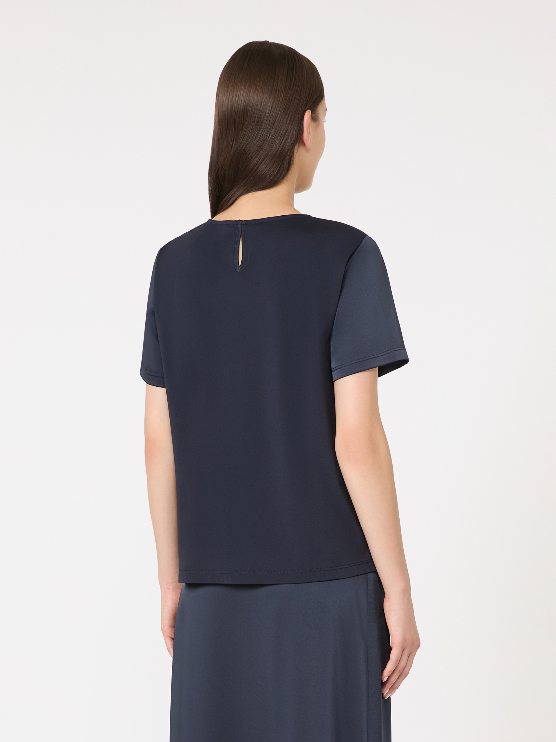 GILBERT Satin and jersey T-shirt - 4