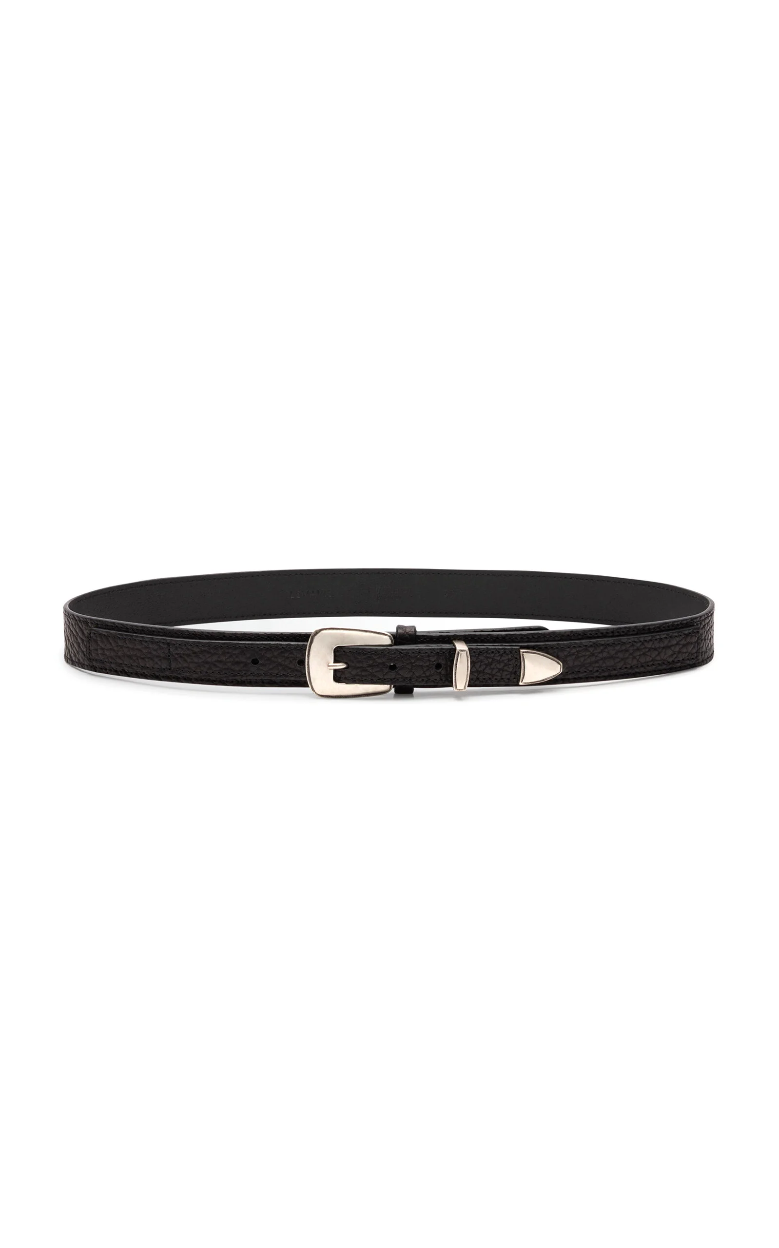 Minimal Western Leather Belt black - 1