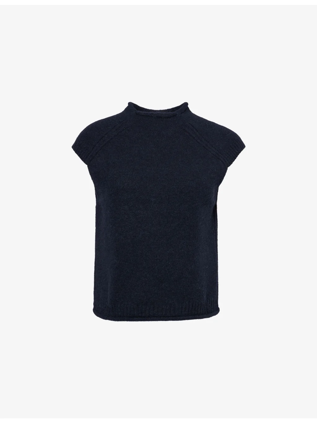 Rolled-Trim Wool-Blend Vest - 1