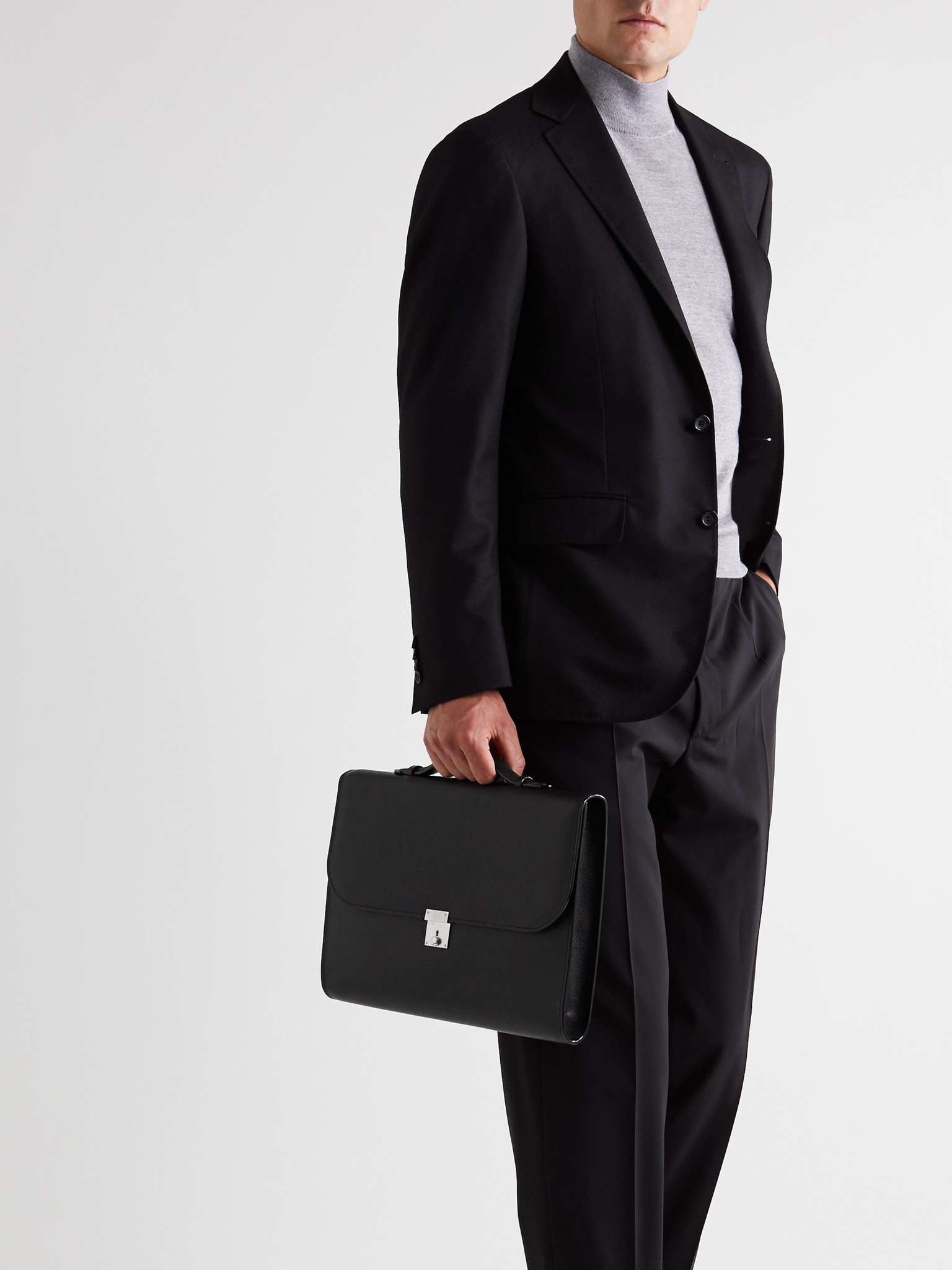 Pebble-Grain Leather Briefcase - 2