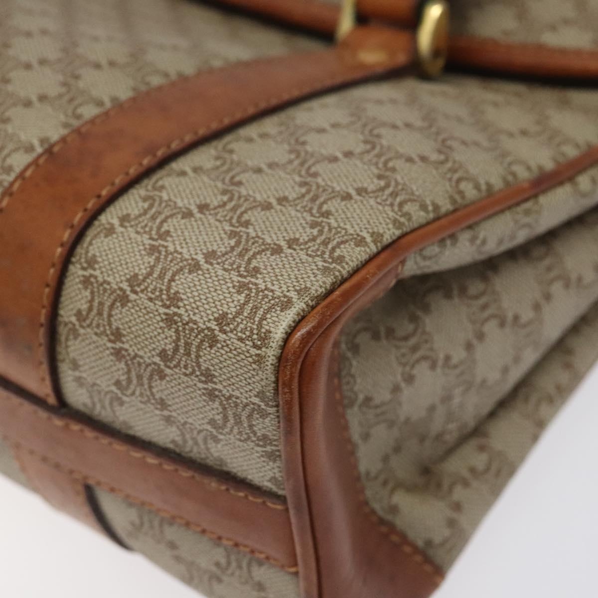 CELINE Macadam Canvas Hand Bag Beige - 10