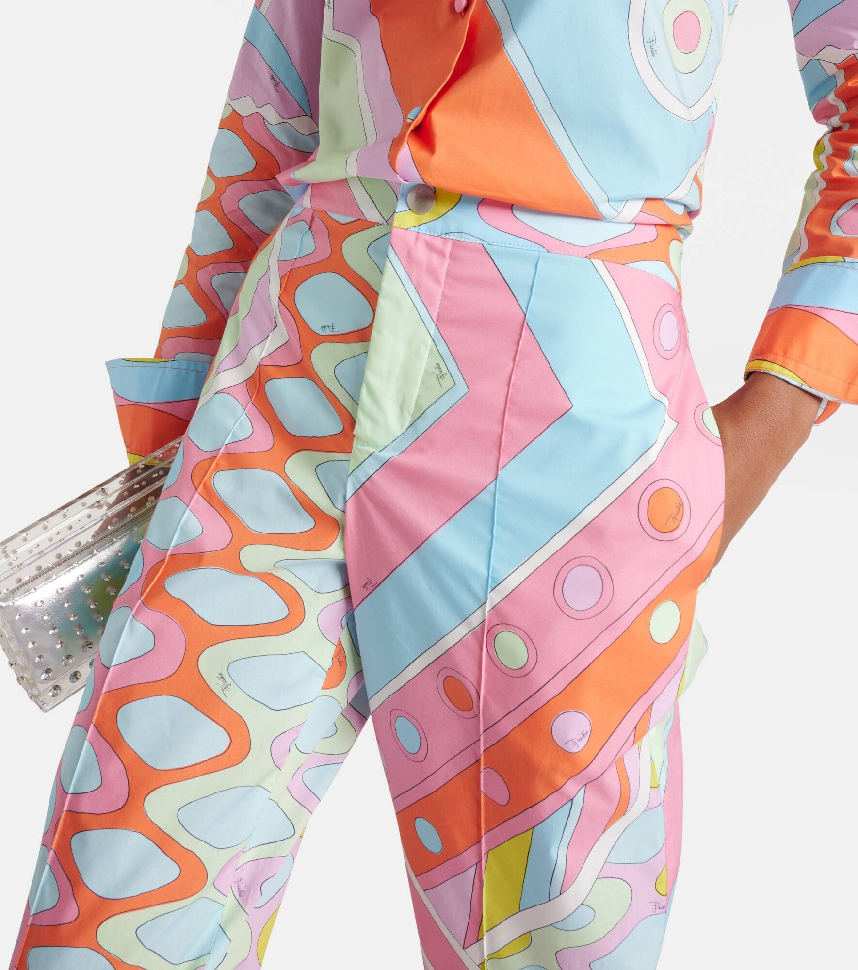 Vivara printed cotton wide-leg pants - 4