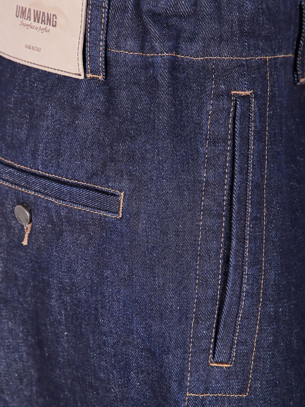 drawstring pocketed straight-leg jeans - 3
