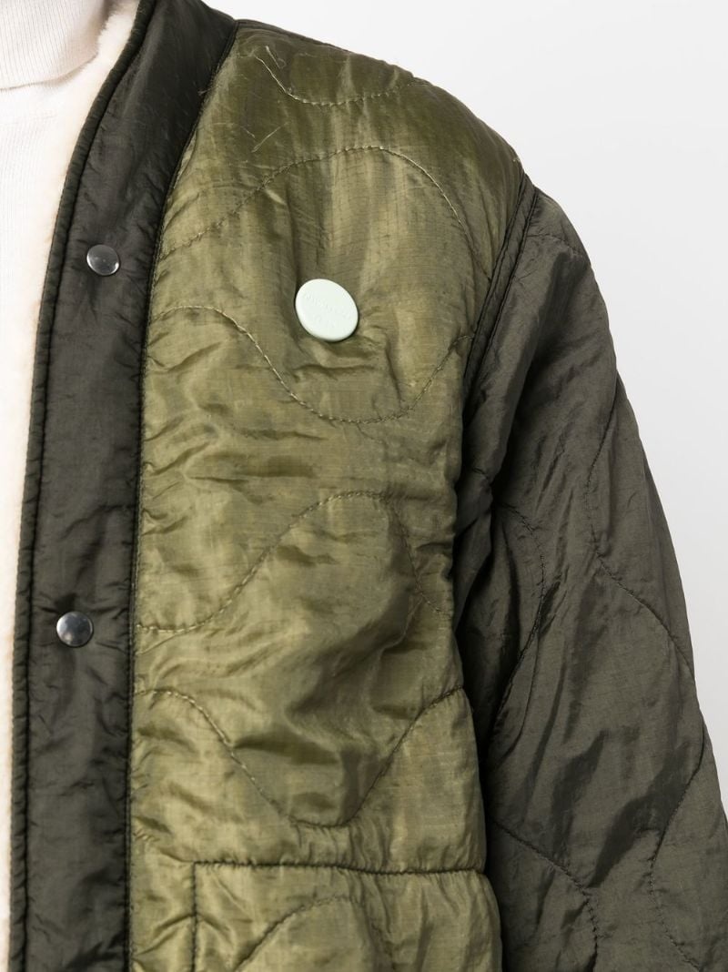 quilted single-breasted jacket - 8