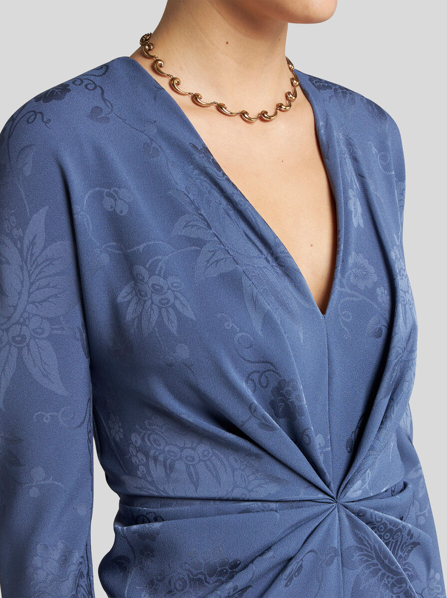 JACQUARD DRESS WITH KNOT - 2