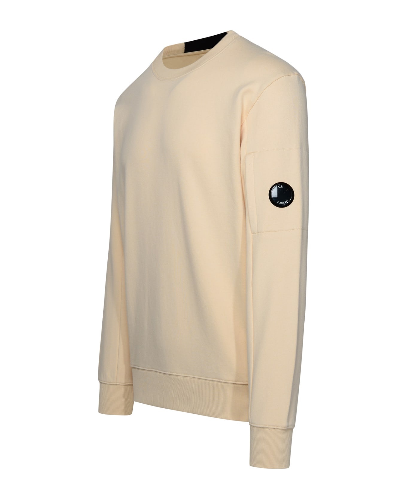 'diagonal Raised Fleece' Beige Cotton Sweatshirt - 2