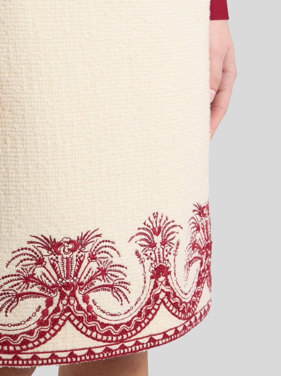 WOOL BOUCLÉ PENCIL SKIRT - 3