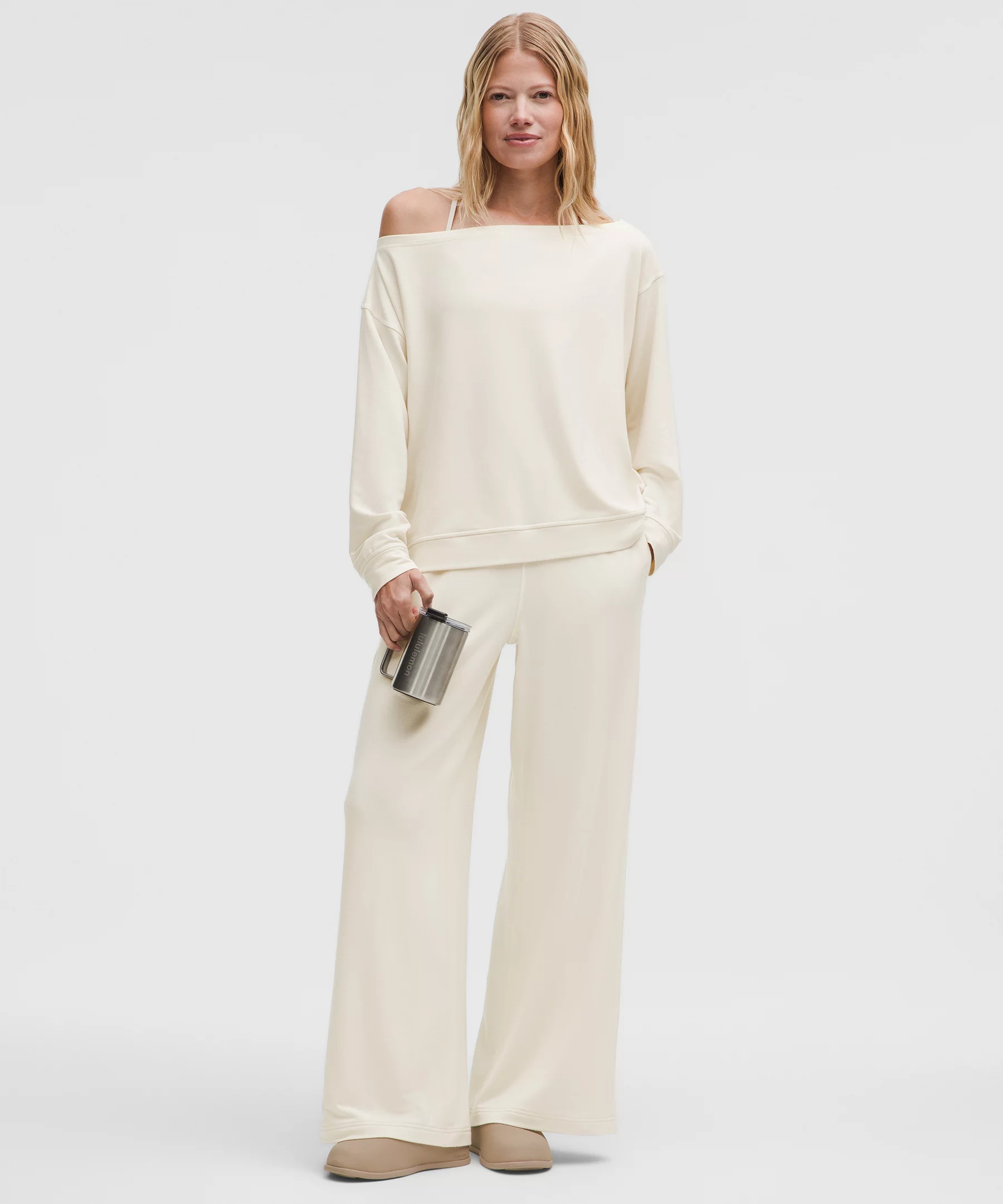BeCalm Oversized Boatneck Long-Sleeve Shirt - 2