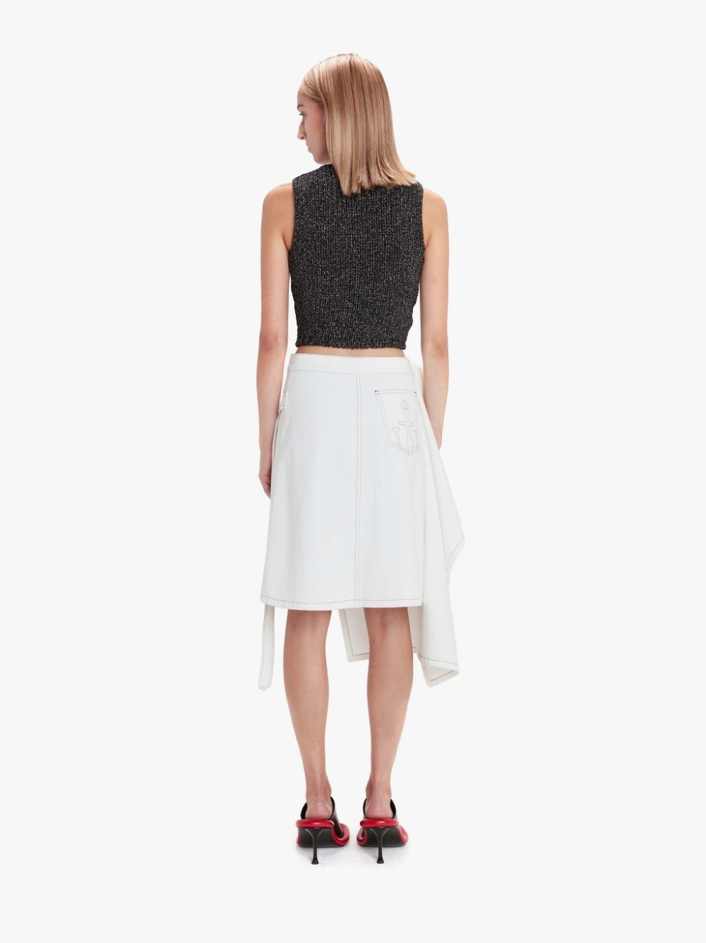 SIDE DRAPE CHAIN LINK SKIRT - 4