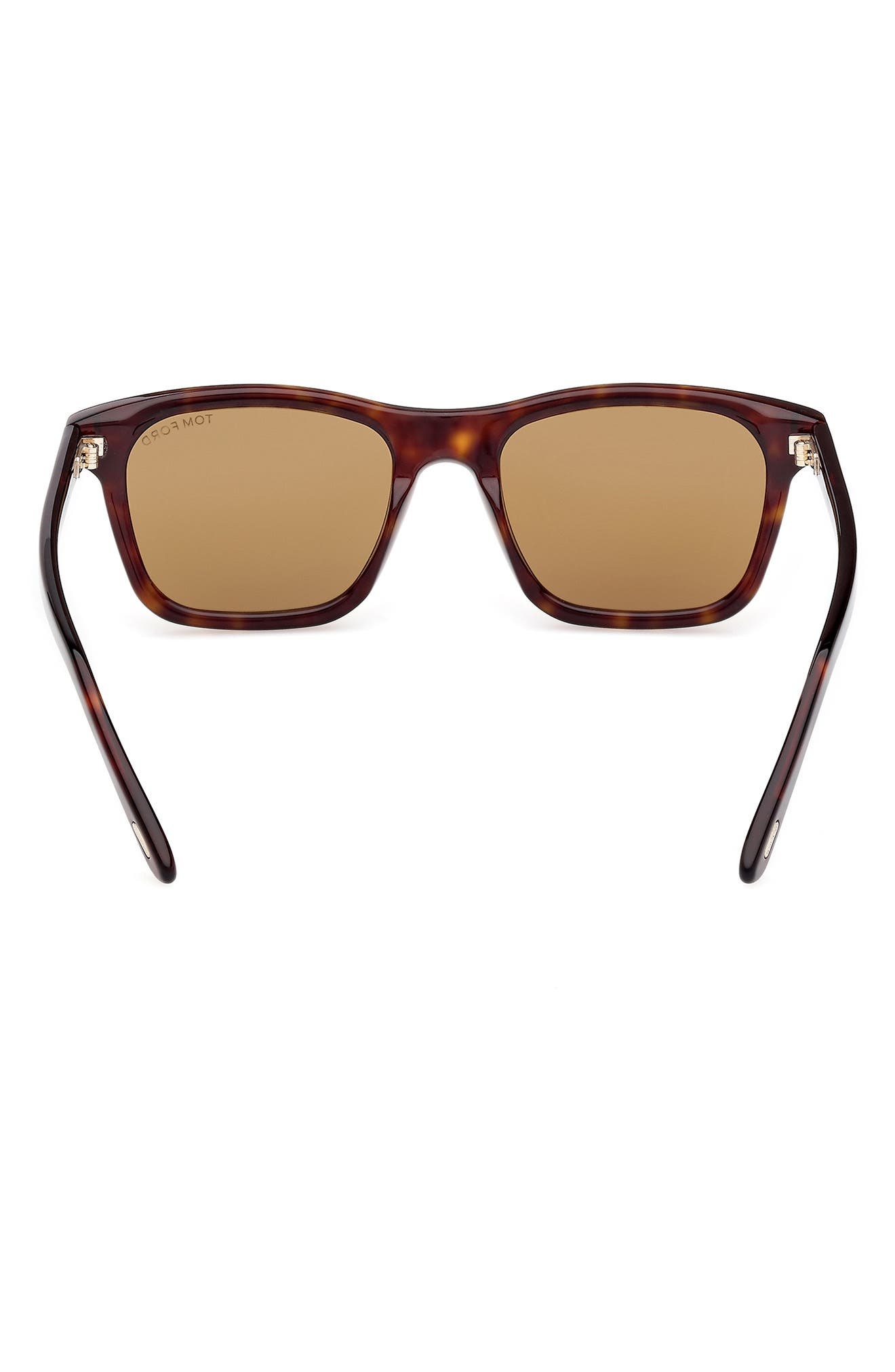 TOM FORD Barron 54mm Square Sunglasses in Havana Eco /T Logo /Brown at Nordstrom - 4