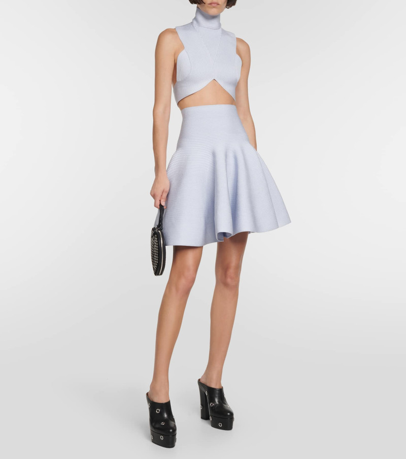 Alaïa Ribbed-knit miniskirt outlook