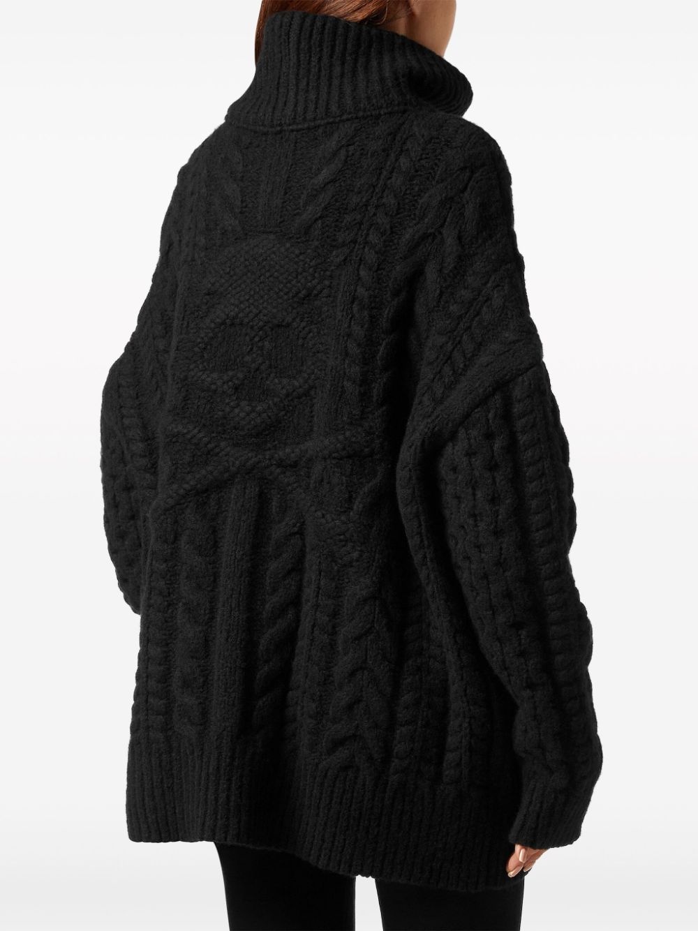 Skull&Bones cable-knit jumper - 4