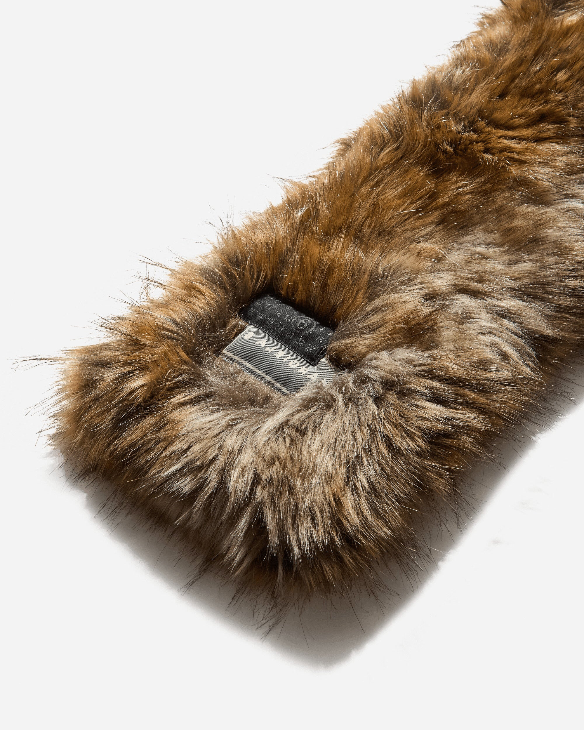 Faux Fur Scarf Brown - 4