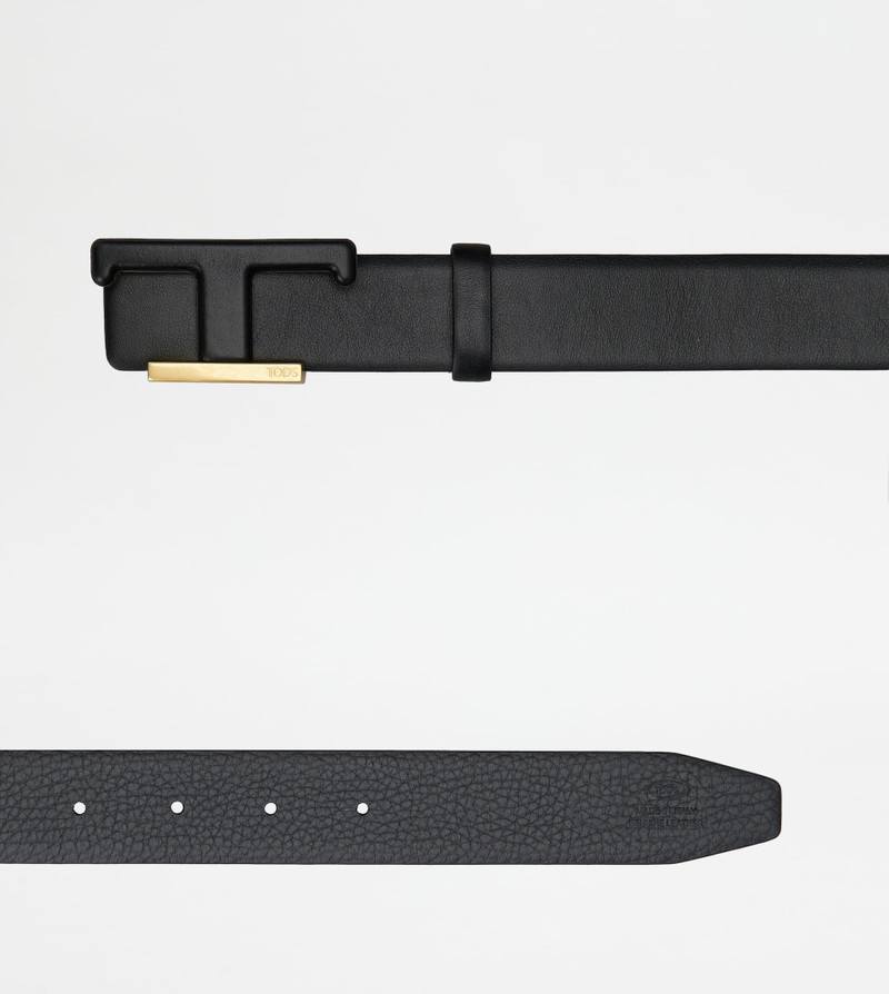 REVERSIBLE BELT IN LEATHER - BLACK 3