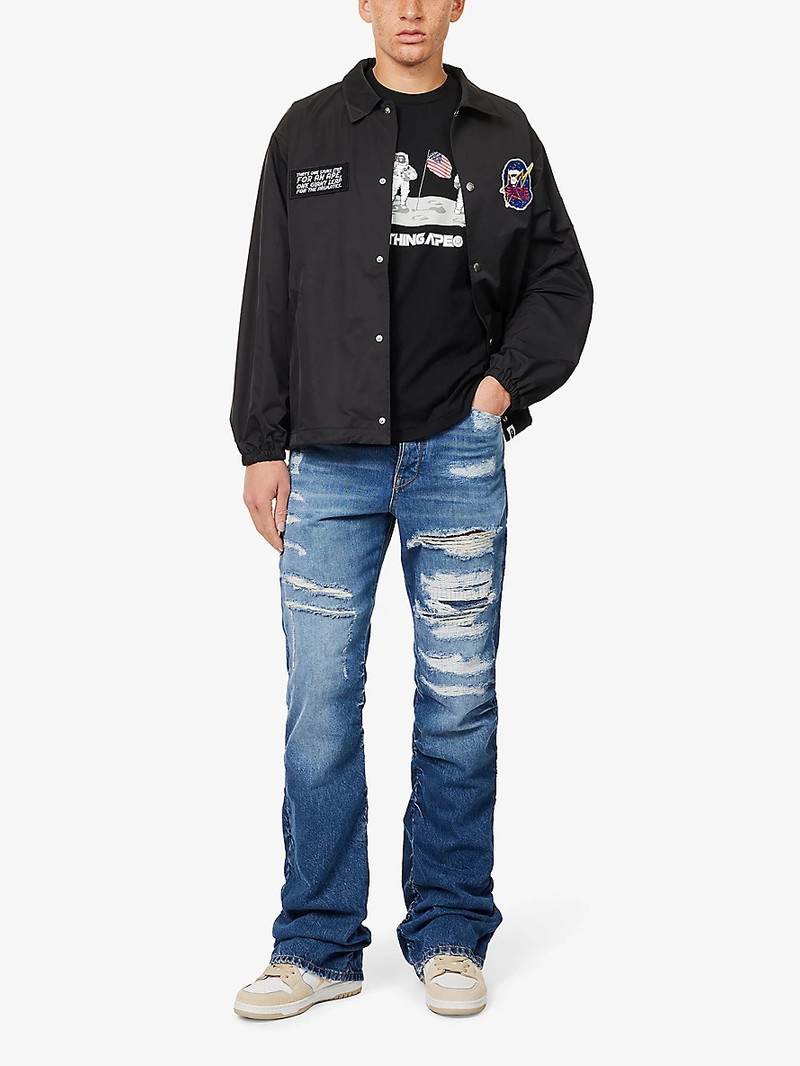 A BATHING APE® Moon Landing crew-neck regular-fit cotton-jersey T-shirt outlook