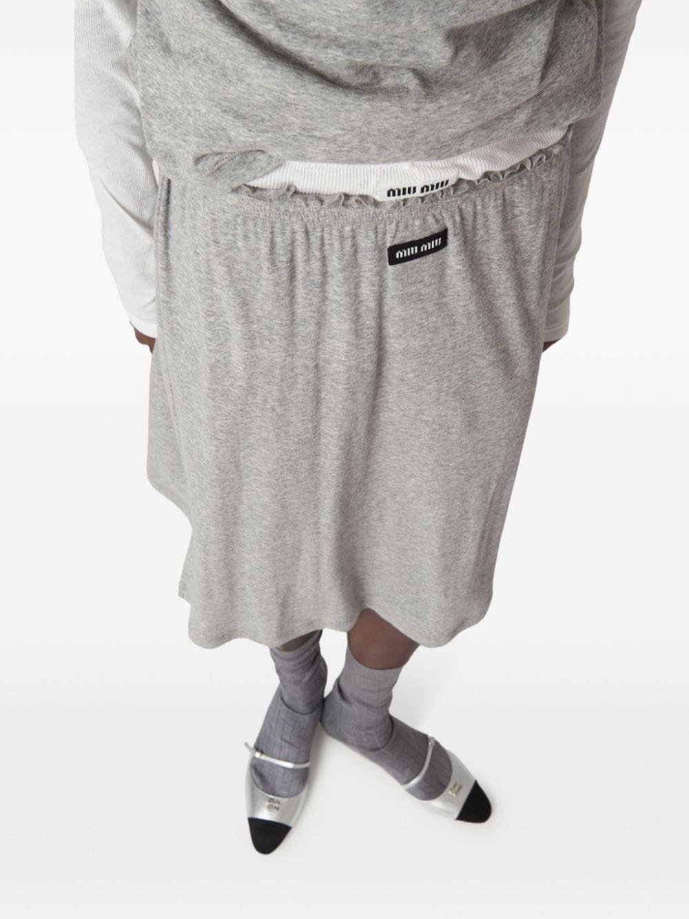 Ribbed jersey skirt - 4