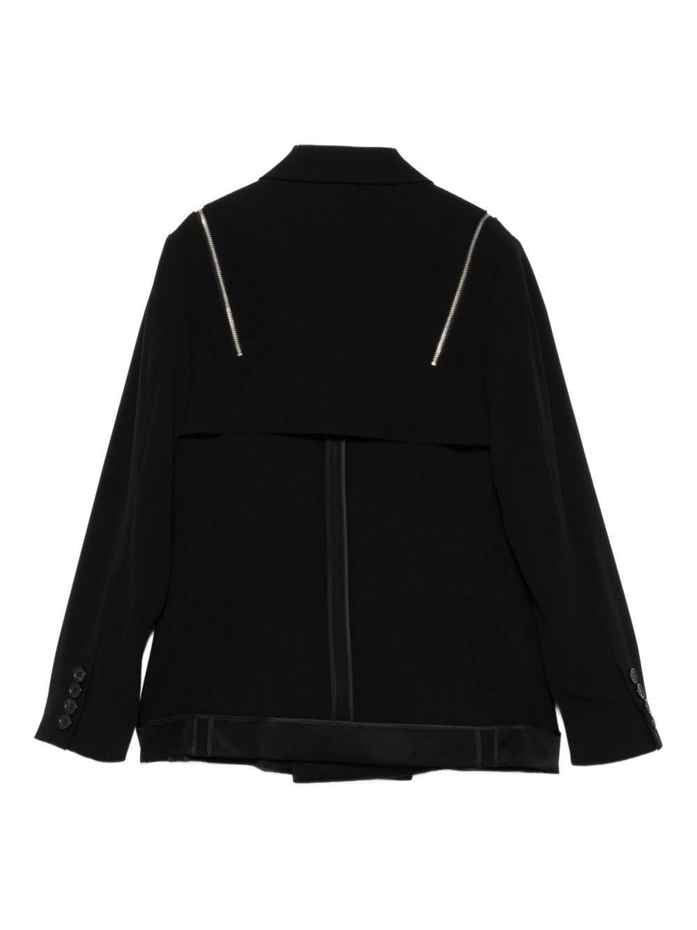 zip-detail double-breasted blazer - 2