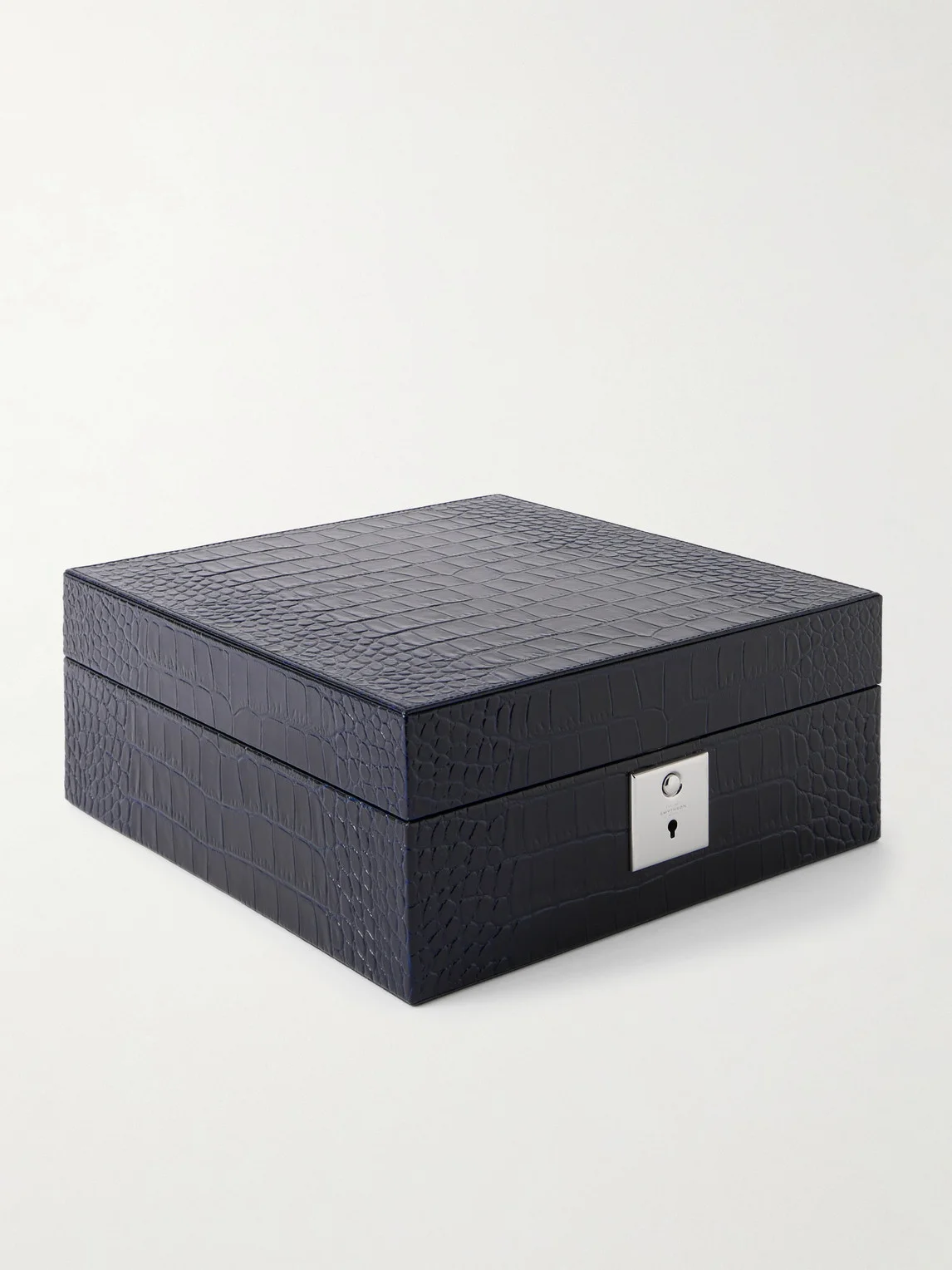 Mara Croc-Effect Leather Six-Piece Watch Box - 1