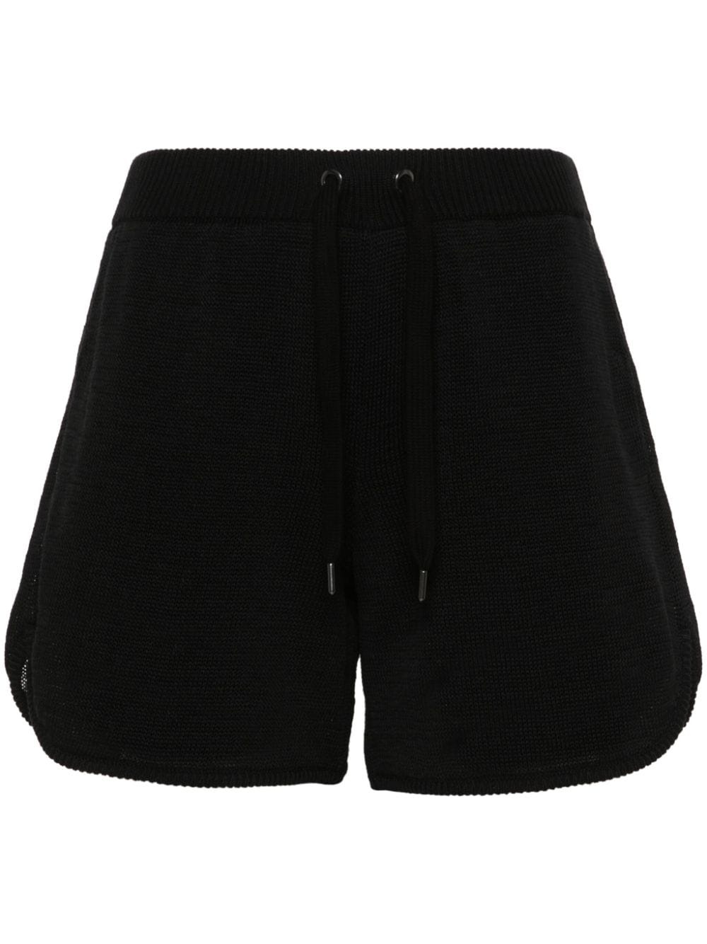 fisherman's-knit cotton shorts - 1