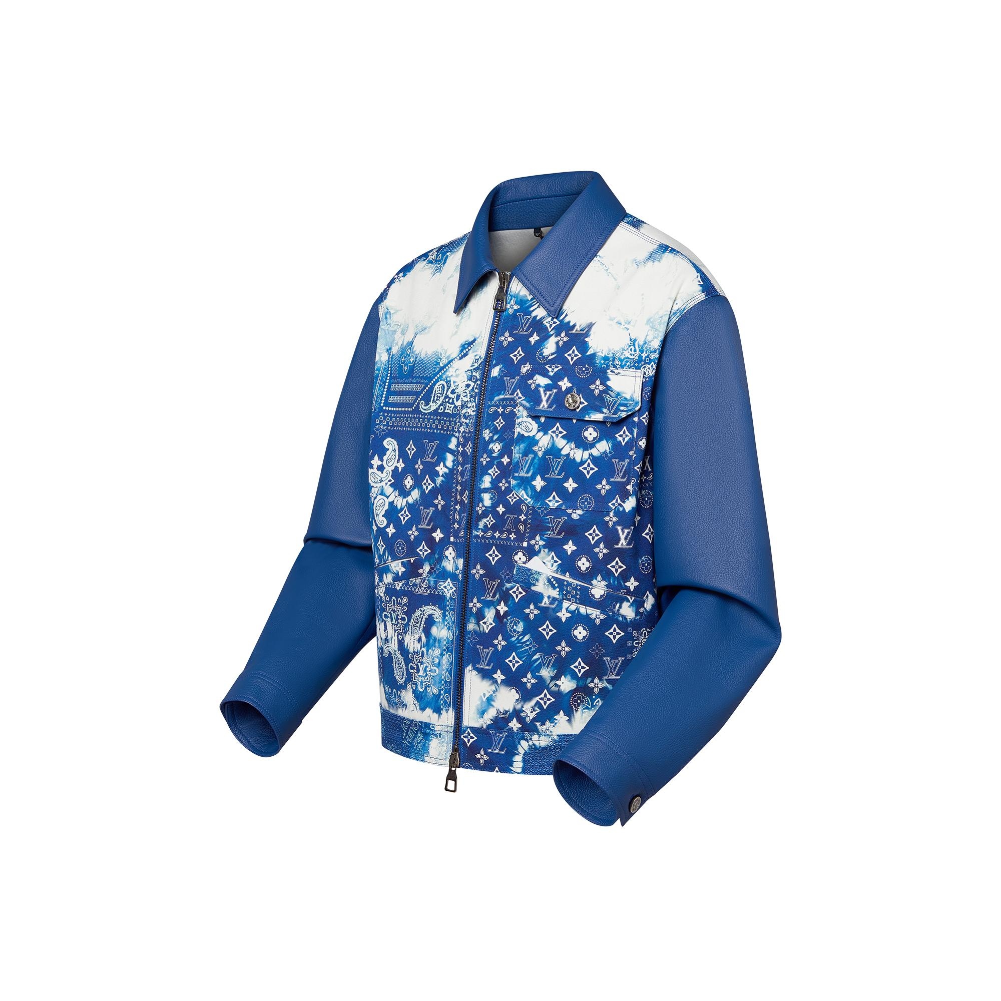 Monogram Bandana Mix Leather Denim Blouson - 2
