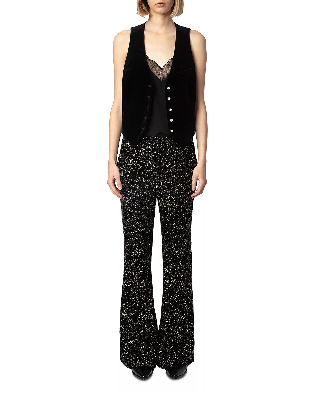 Emaux Velvet Noir Vest - 7
