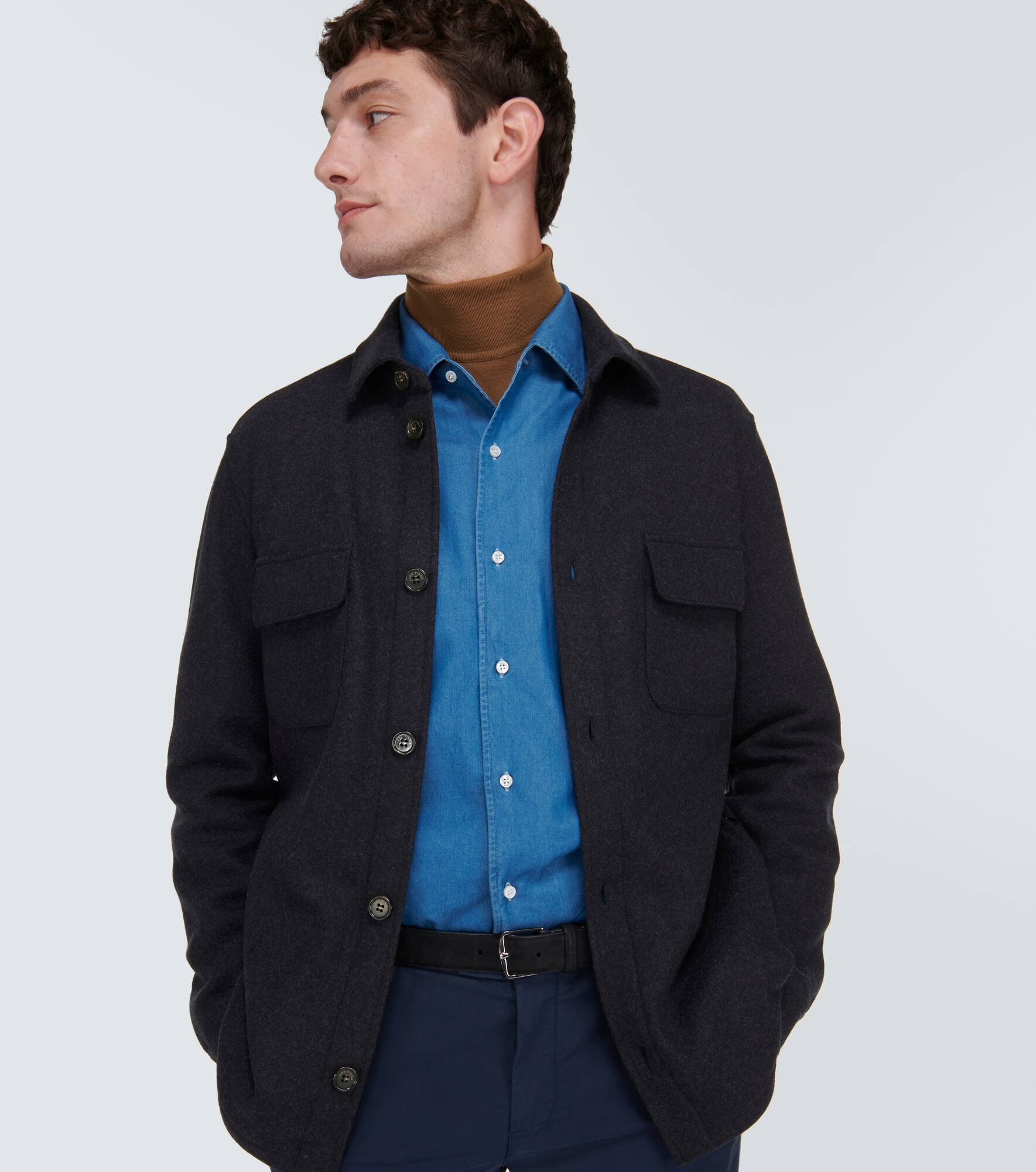 Cashmere-blend overshirt - 5