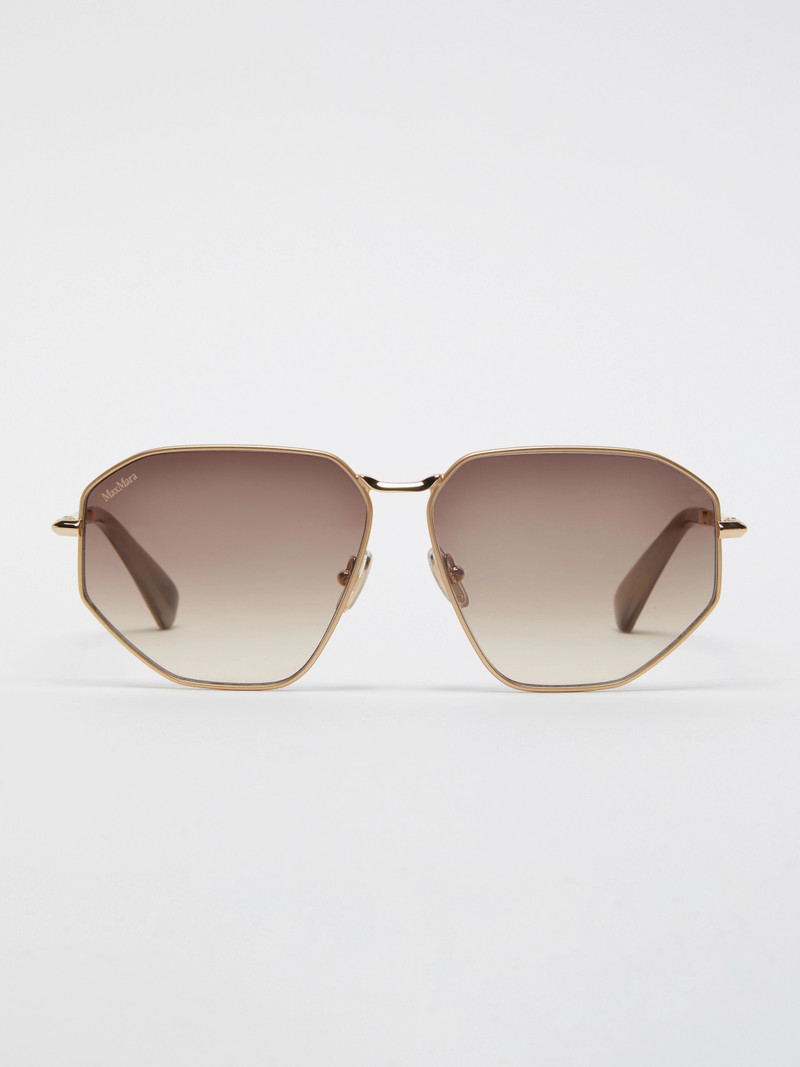 MILLER4 Wide geometric sunglasses - BROWN 1