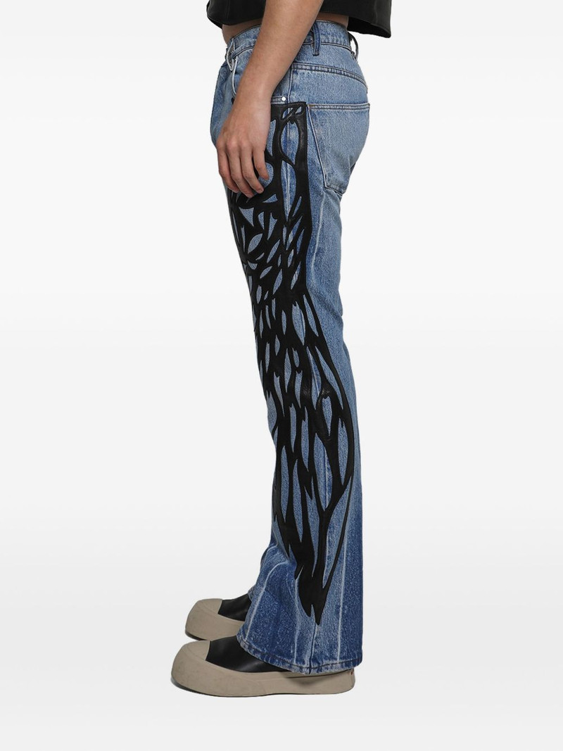 five-pocket wing-print jeans 4