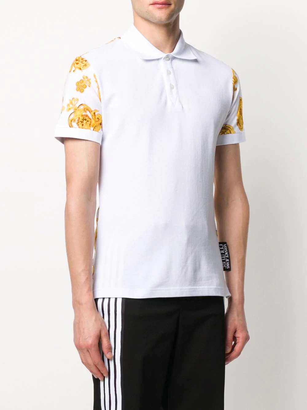 baroque print polo shirt - 3