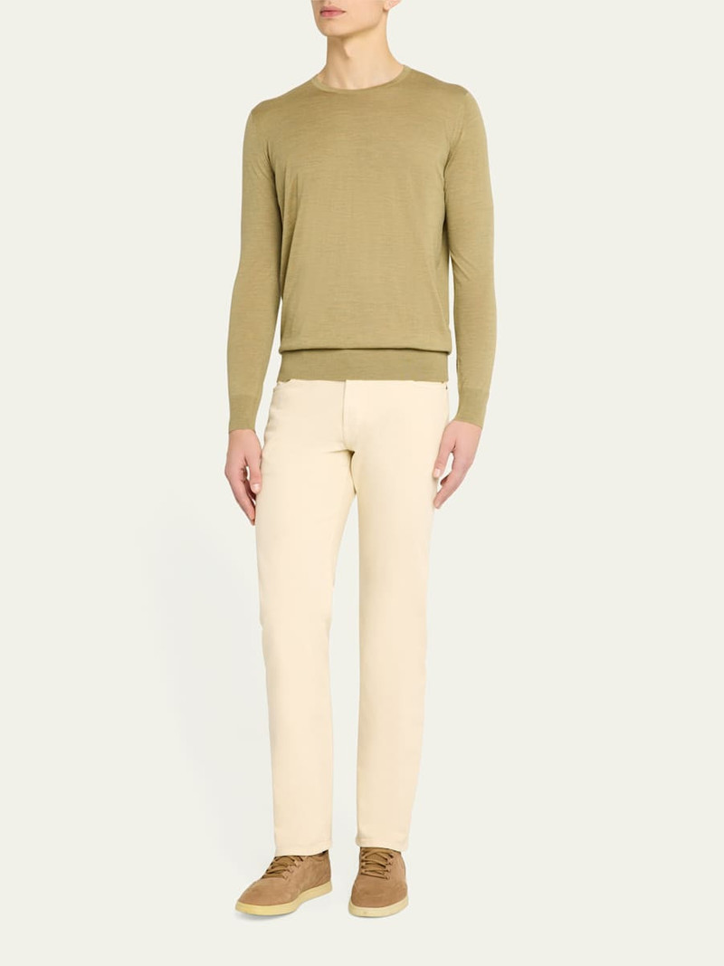 Loro Piana Men's Girocollo Wool Crewneck Sweater outlook
