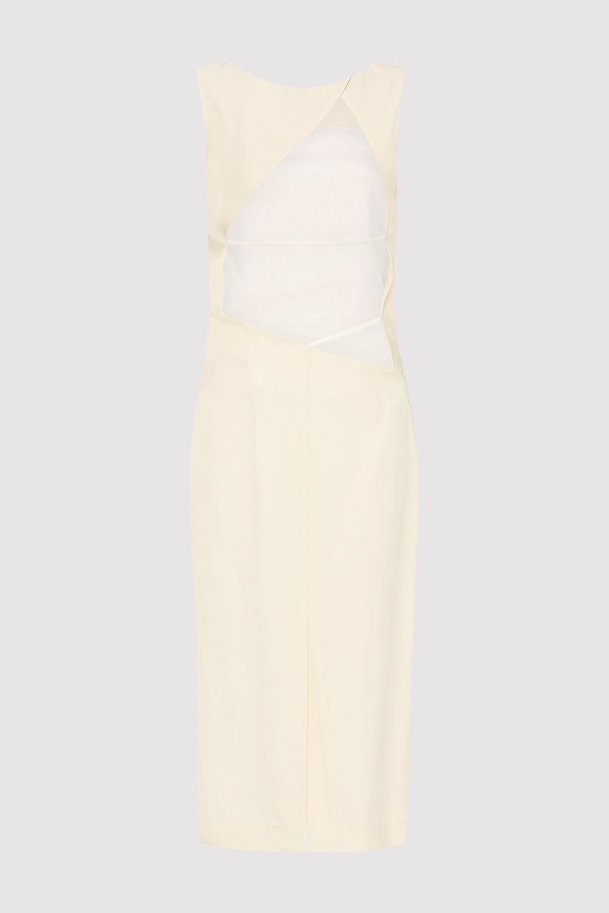 Cut Out Midi Dress - Cool White - 6