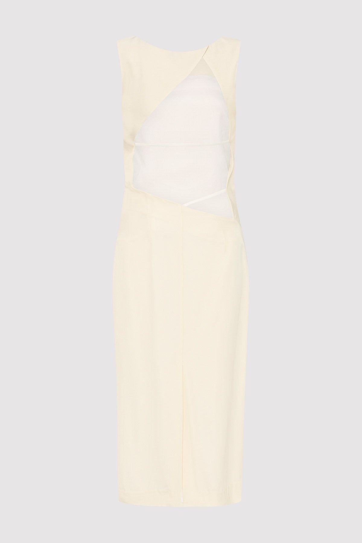 Cut Out Midi Dress - Cool White - 6