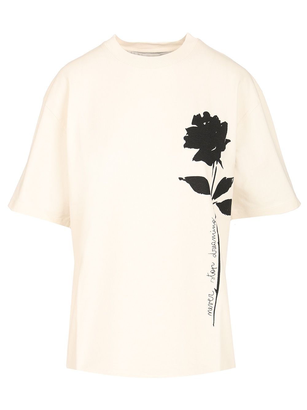 Journey W'S Boxy Gauze Cotton Jersey With Print T-Shirt White - 1