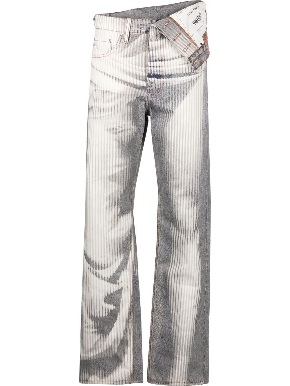 trompe-l'œil straight-leg jeans - 1