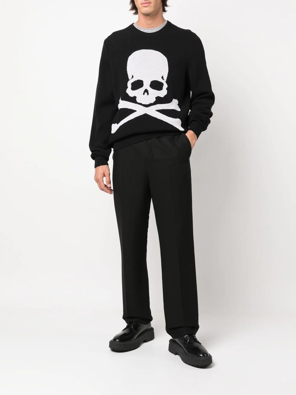 intarsia skull-knit jumper - 2