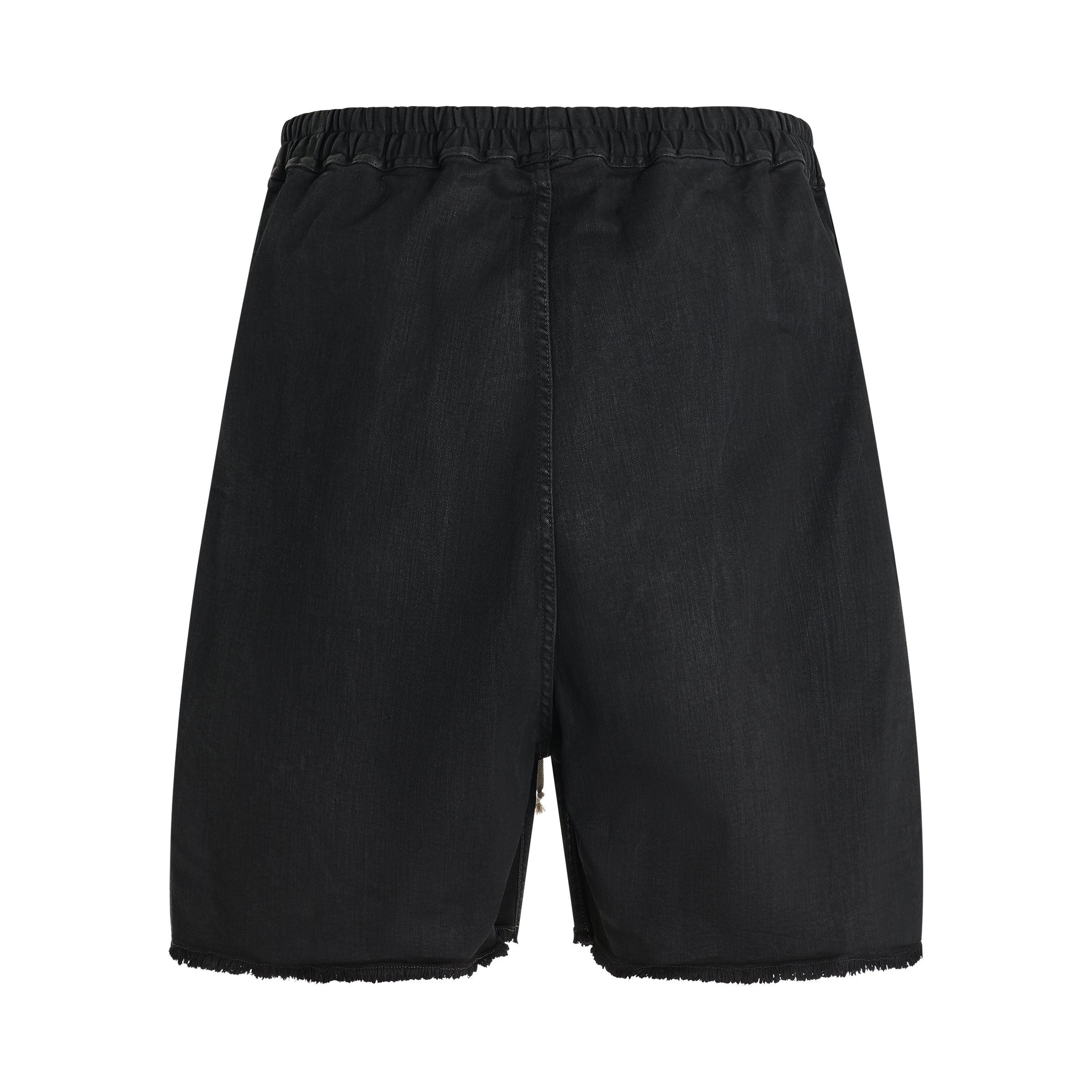 Long Boxers Shorts in Black Wax - 4