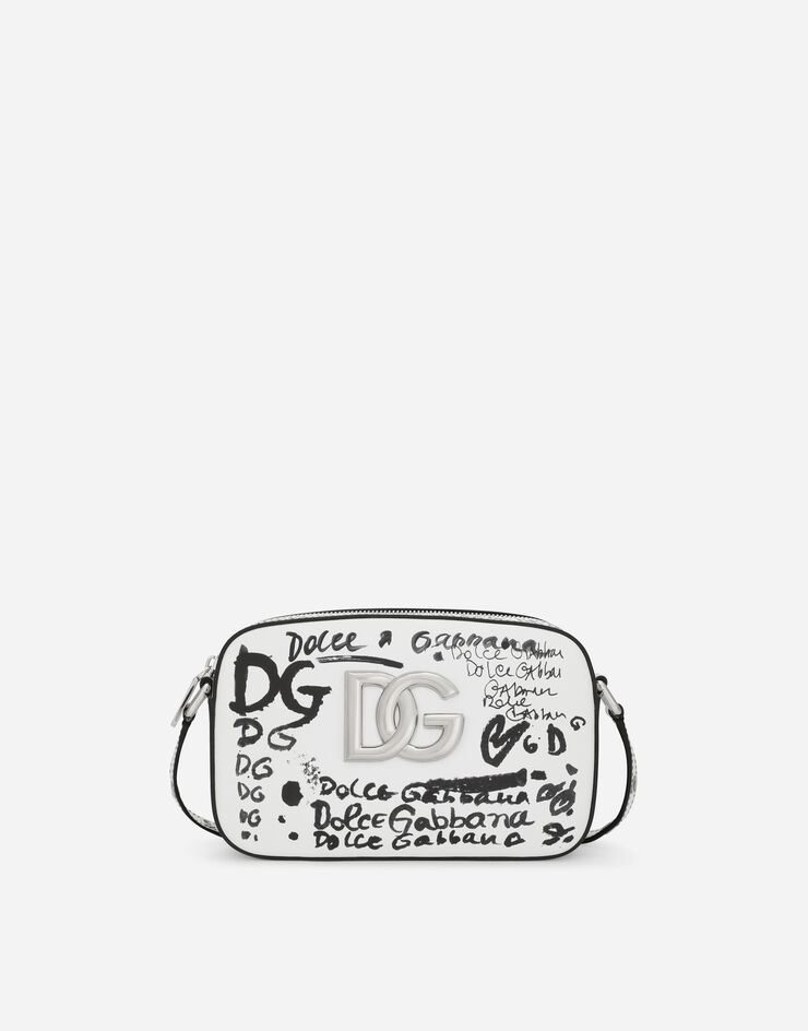 Polished calfskin 3.5 crossbody bag with logo print - 1