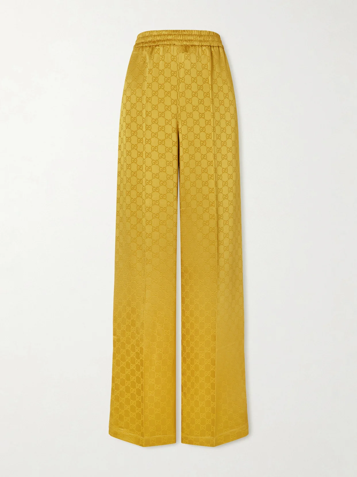 Satin-jacquard Straight-leg Pants - 1