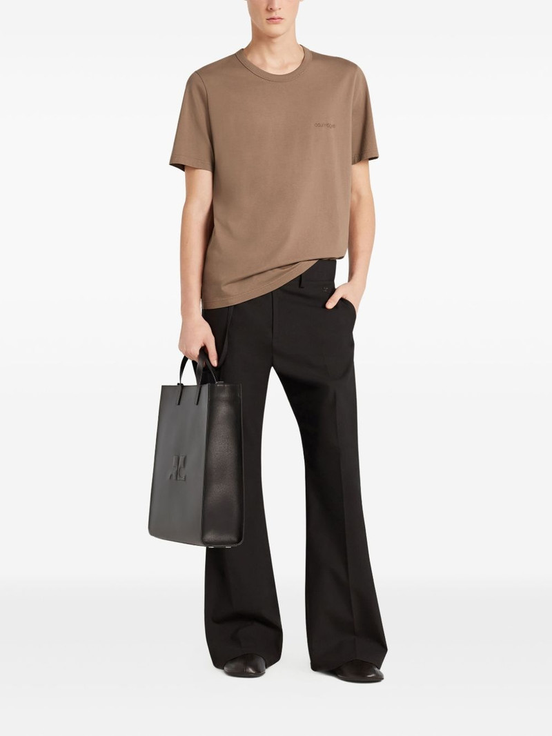courrèges logo-embroidered short-sleeve T-shirt outlook