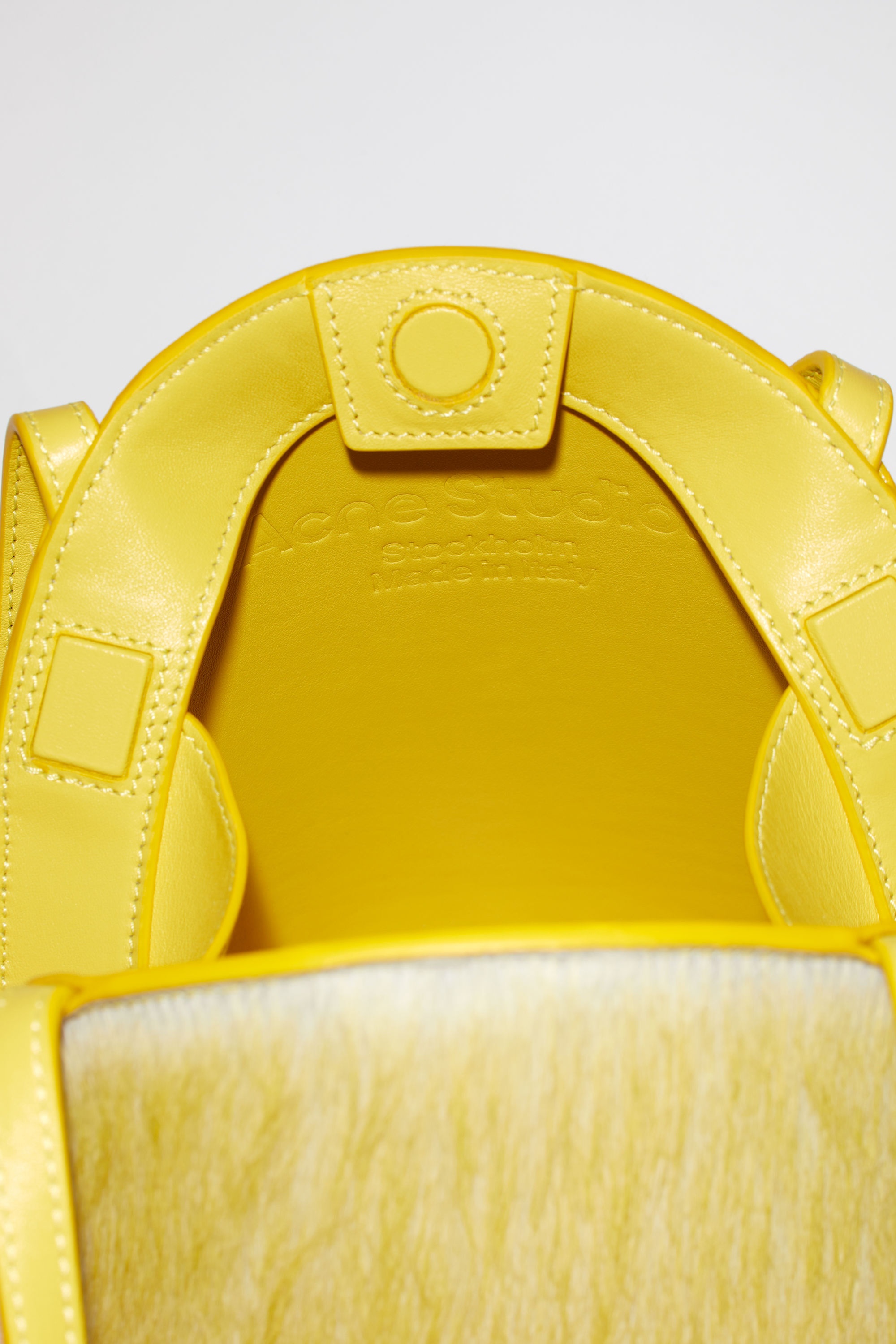 Leather handbag - Yellow - 6