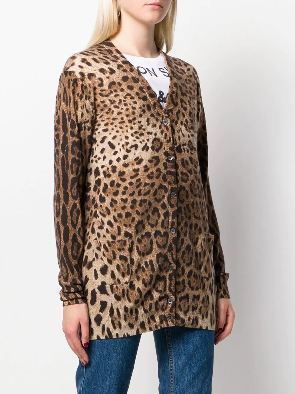 leopard print cardigan - 3