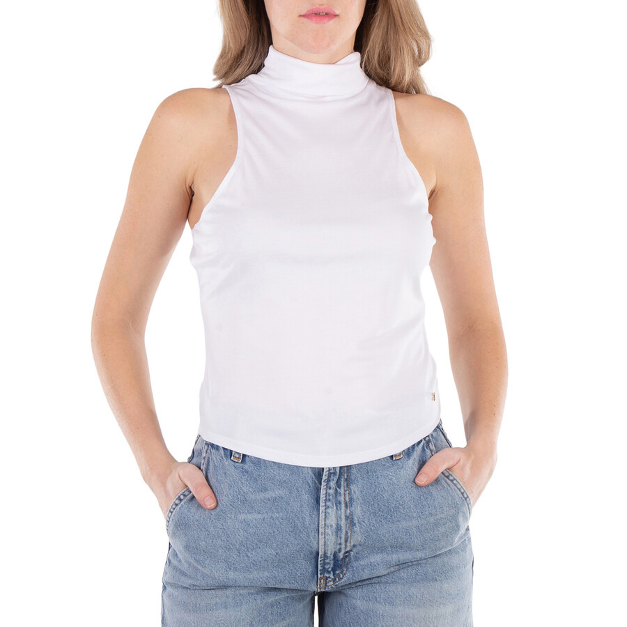 Anine Bing Ladies White Jennie Turtleneck Top - 3