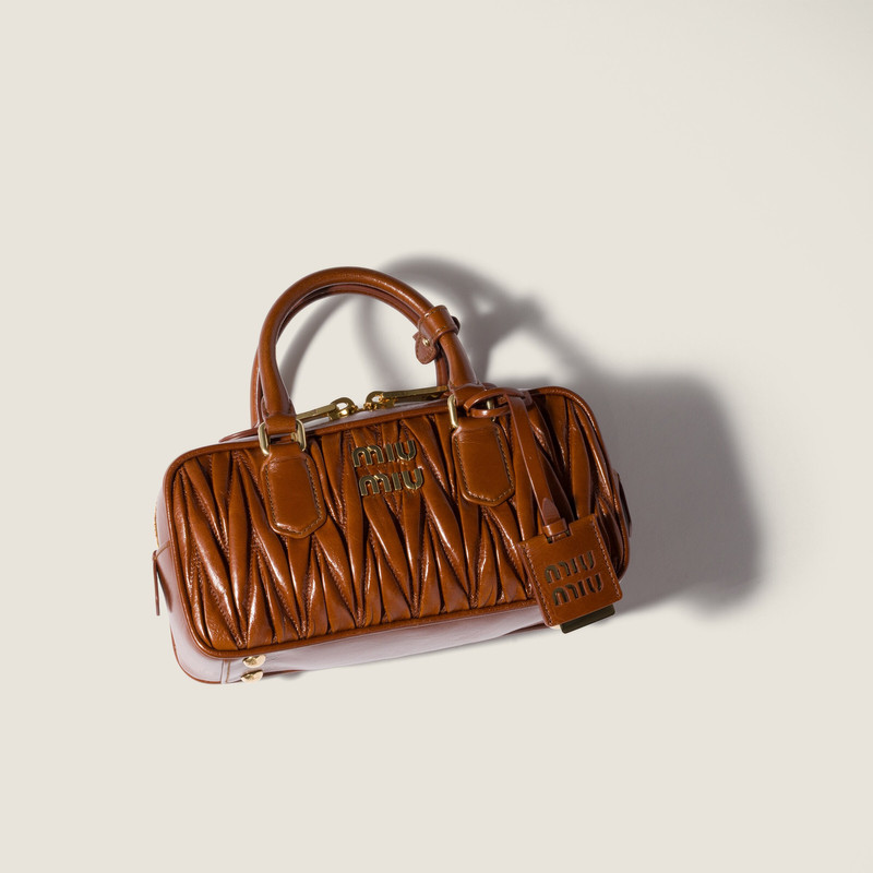 Arcadie shiny matelassé leather bag 5