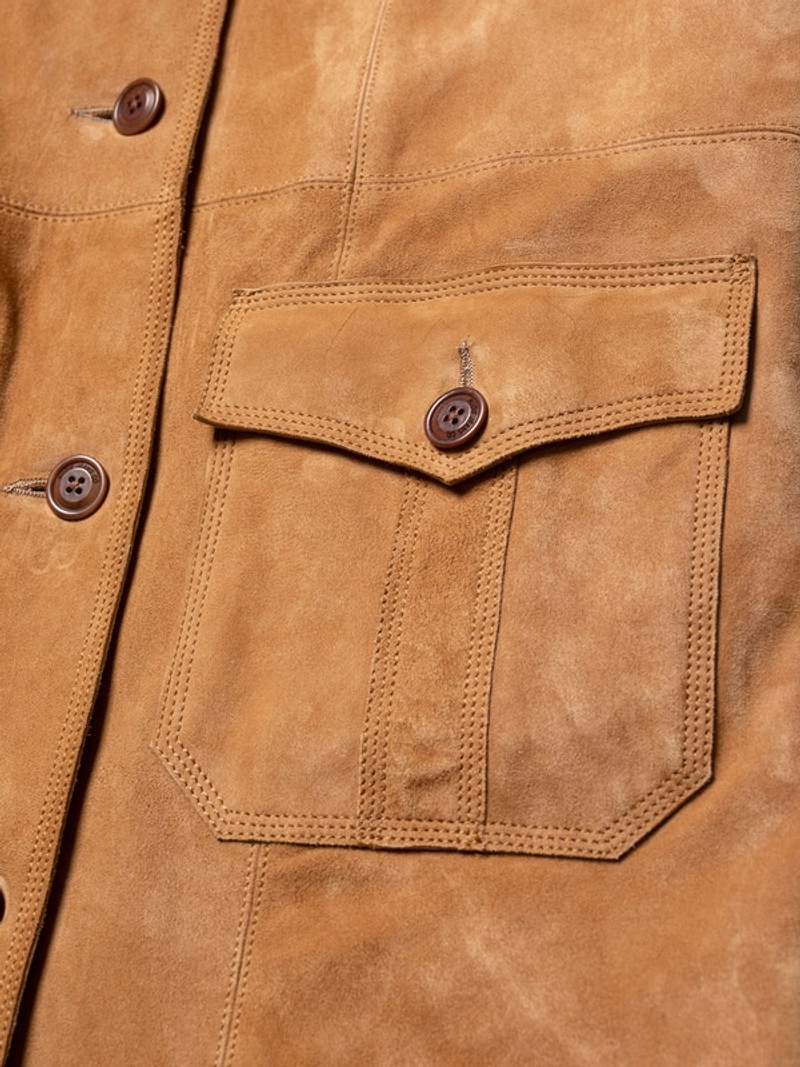 Ilse Suede Coat Tobacco 7