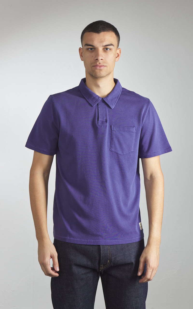 Merz b. Schwanen MERZ B. SCHWANEN PLP04 POLO SHIRT PURPLE BLUE outlook