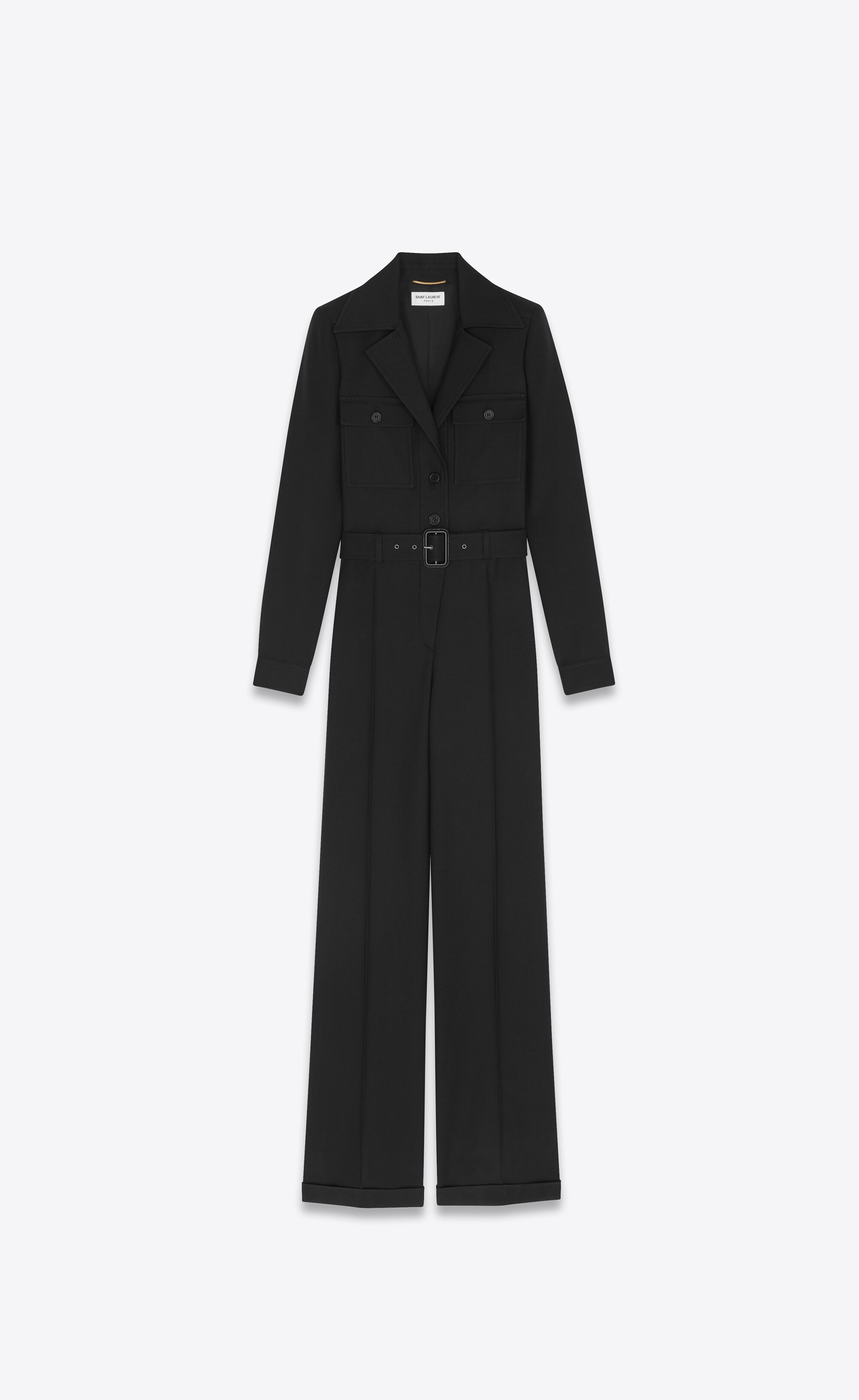 jumpsuit in wool gabardine - 1